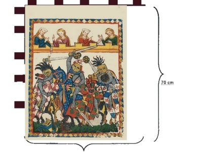 codex Manesse Médiévale unTissu Toile Imperméable